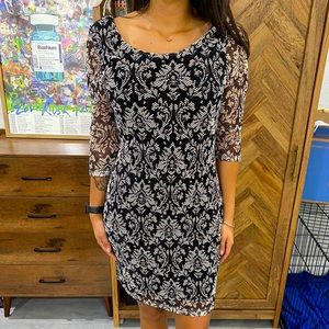 Stretch 3/4 sleeve cocktails dress